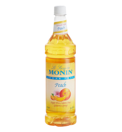 Monin Premium Zero Calorie Natural Peach Flavoring Syrup 1 Liter