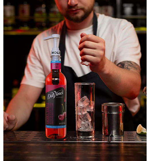 DaVinci Gourmet Sugar Free Cherry Flavoring / Fruit Syrup 750 mL