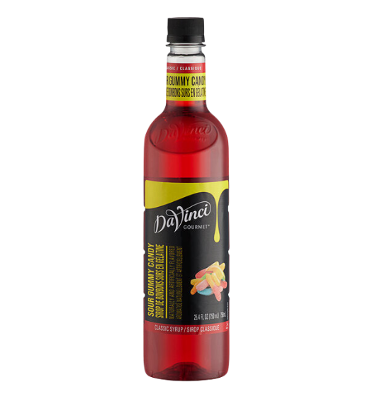DaVinci Gourmet Classic Sour Gummy Candy Flavoring Syrup 750 mL