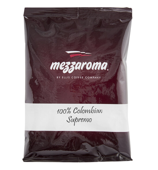 Ellis Mezzaroma Colombian Supremo Coffee Packet 2.5 oz. - 24/Case