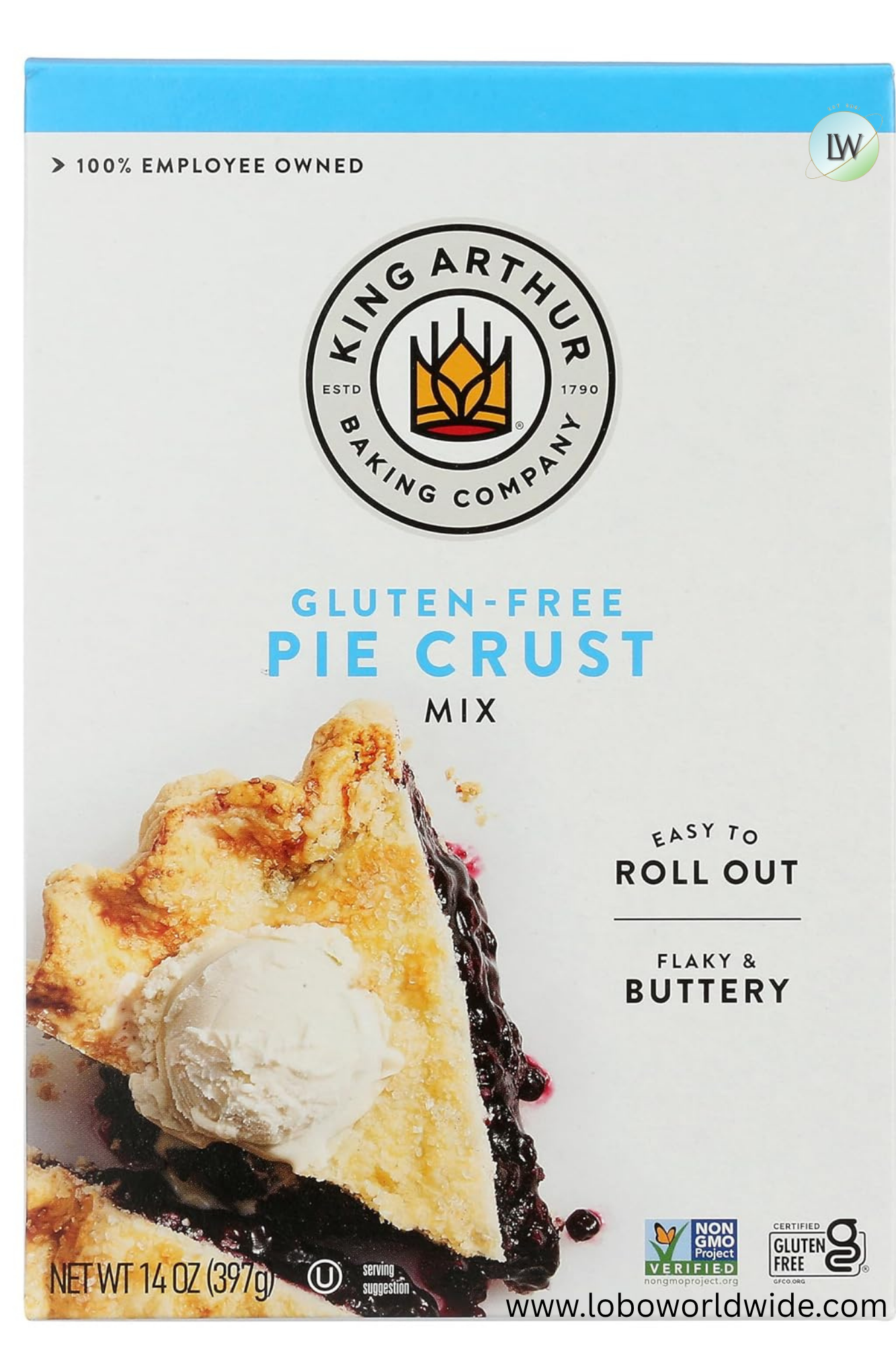 King Arthur Flour Gluten Free Pie Crust Mix, 14 oz.