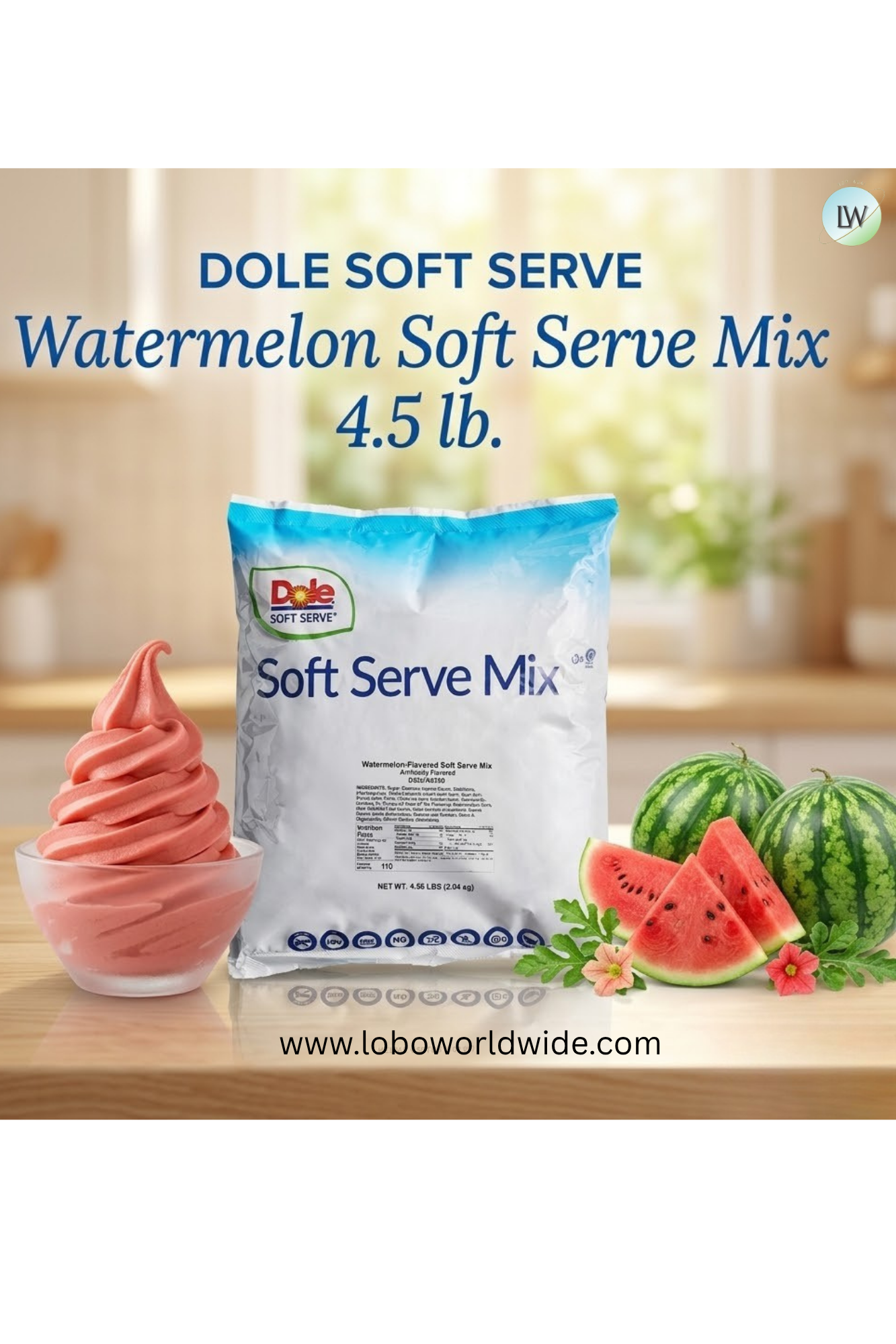 DOLE SOFT SERVE Soft Serve Mix 4.4 lb