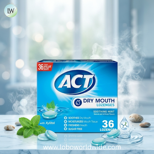 ACT Dry Mouth Lozenges with Xylitol, Soothing Mint, 36 Lozenges
