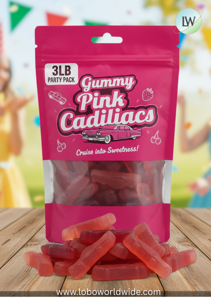 Gummy Pink Cadillacs(Various Sizes)