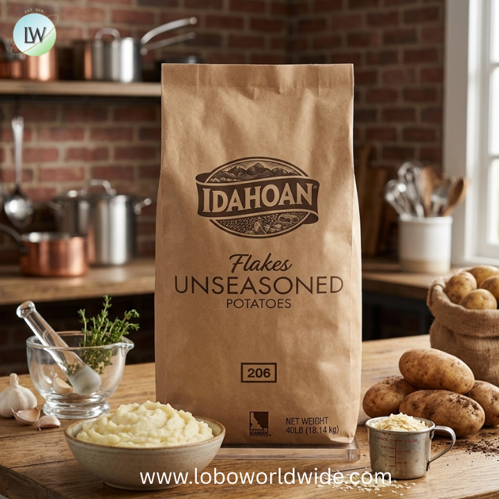 Idahoan Flakes Potato, 40 Pound