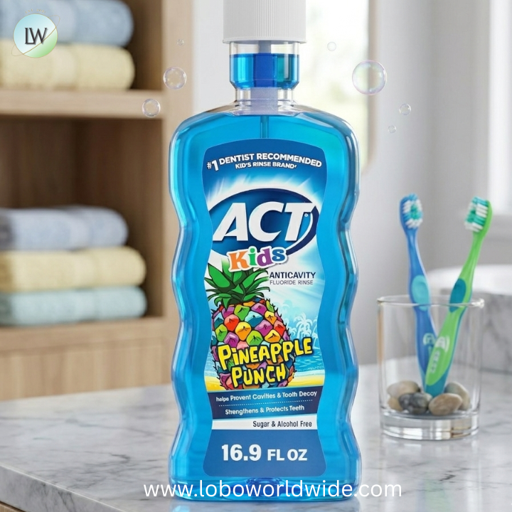 ACT Kids Anticavity Fluoride Rinse 16.9 fl. oz. Accurate Dosing Cup, Alcohol Free