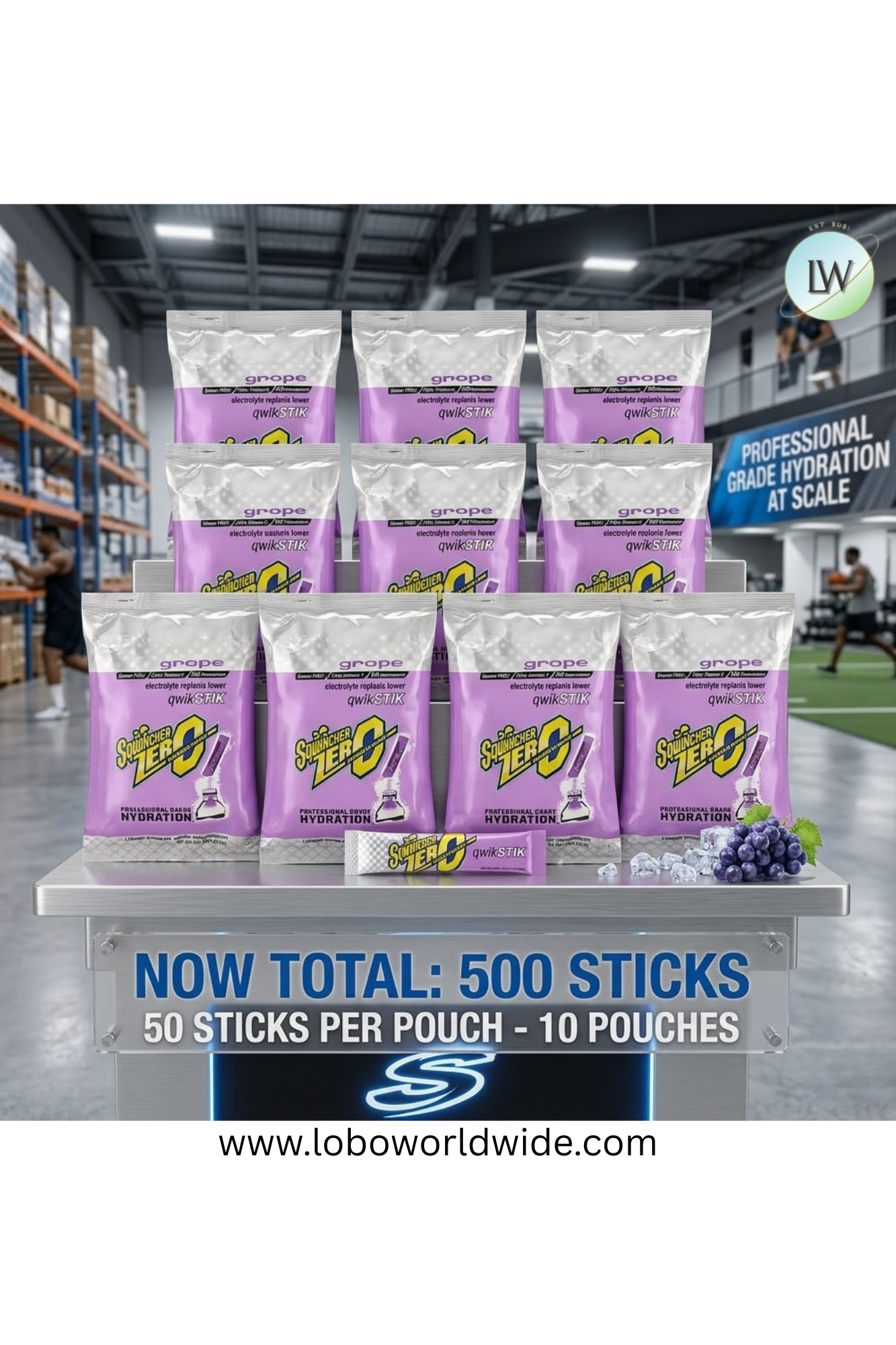 Sqwincher Qwik Stik ZERO Sugar, 0.11 oz, Pack, Yields 20 oz,500pk(Various Flavours)
