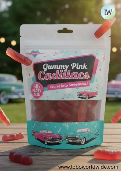 Gummy Pink Cadillacs(Various Sizes)