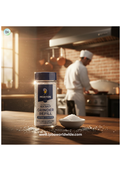Morton Extra Coarse Sea Salt Grinder Refill 9 oz. - 6/Case