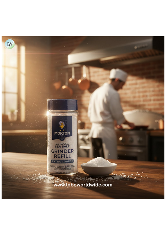 Morton Extra Coarse Sea Salt Grinder Refill 9 oz. - 6/Case