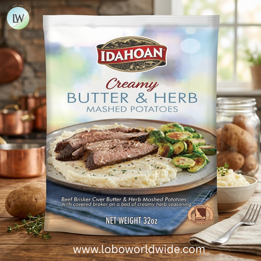 Idahoan Real Butter and Herb Mash Potatoes, 32 Ounce -- 8 per case