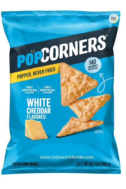 PopCorners White Cheddar Popped Corn Chips Bag, 7oz