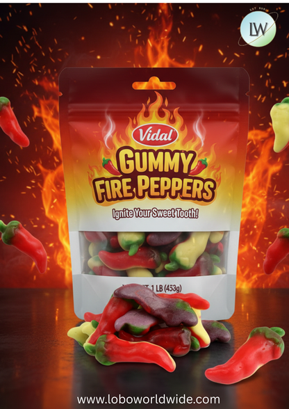 Vidal Gummy Fire Peppers(Various Sizes)