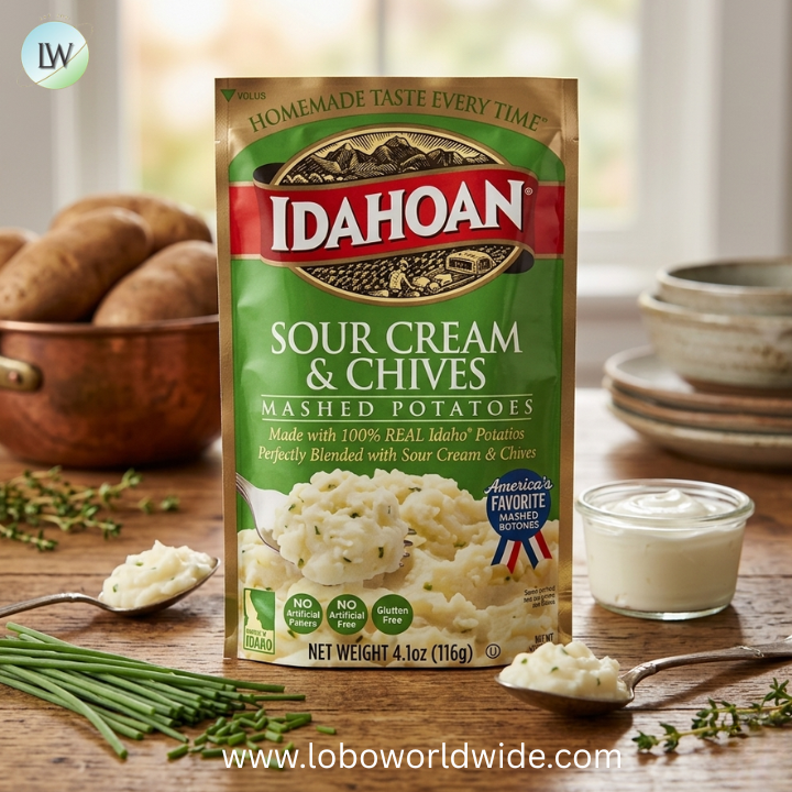 Idahoan Sour Cream and Chives Mashed Potatoe, 4 Ounce -- 12 per case
