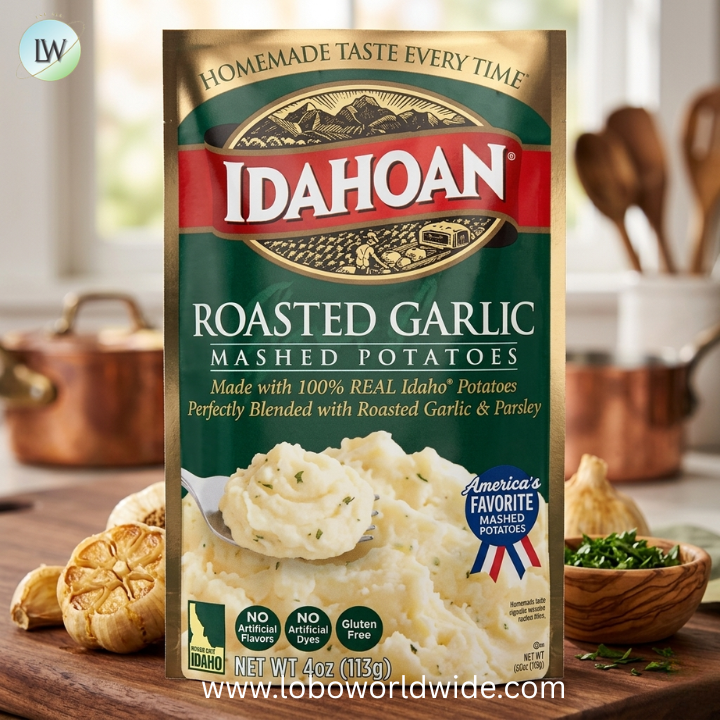 Idahoan Roasted Garlic Mashed Potatoes, 4 Ounce -- 12 per case