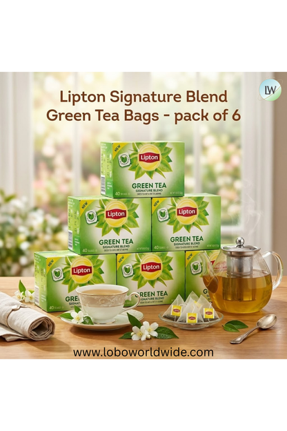 Lipton Signature Blend Green Tea Bags(Various Sizes)