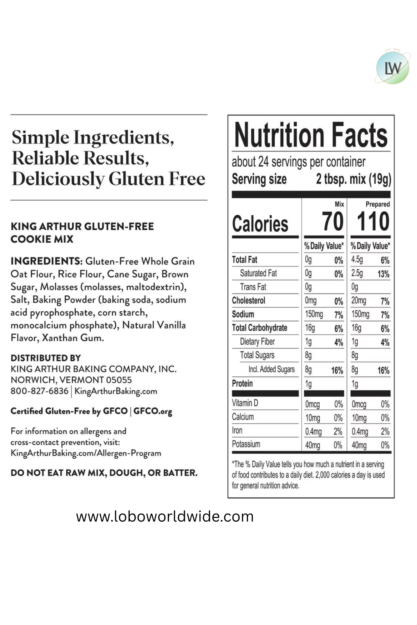 King Arthur, Gluten Free Cookie Mix, 16 oz, 1 Box