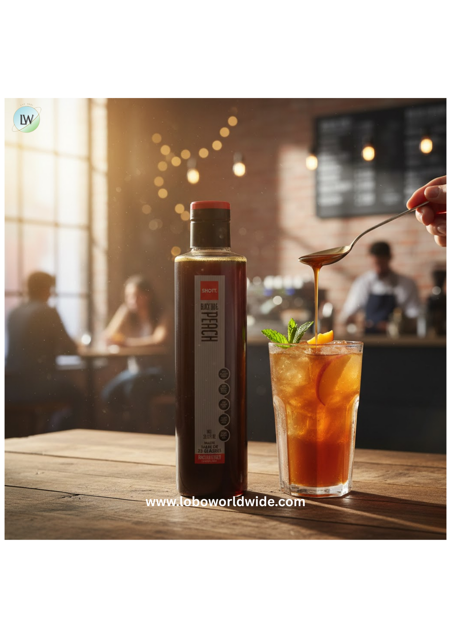 SHOTT Black Tea and Peach 9:1 Concentrate 1 Liter