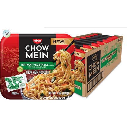 Nissin Chow Mein Noodles, Teriyaki Vegetable, 4 Ounce