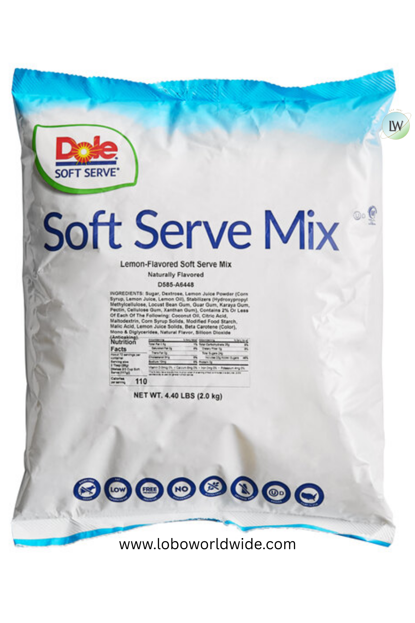 DOLE SOFT SERVE Soft Serve Mix 4.4 lb