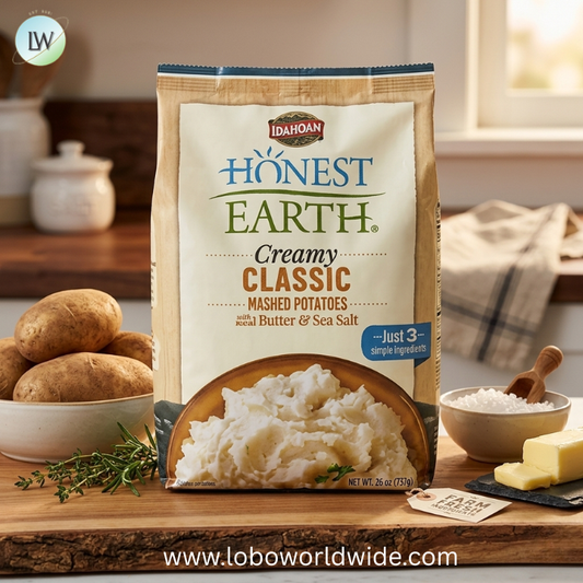 Idahoan Honest Earth 26 Ounce Creamy Classic Mashed Potatoes with A Hint Of Butter and Sea Salt, 12 count