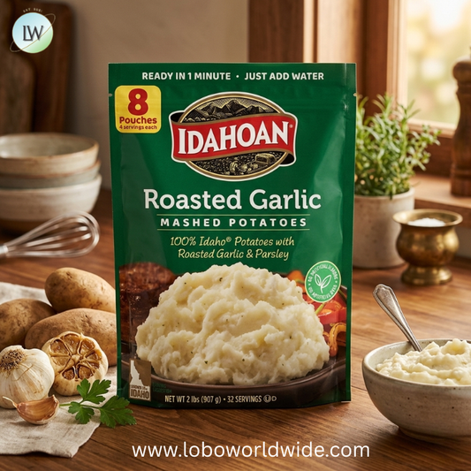 Idahoan Garlic Mashed Potatoes, 32 Servings, 8 pk./4 oz.