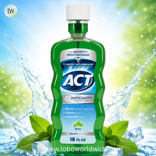 ACT Anticavity Fluoride Mouthwash, Triple Action, Mint, 18 fl. oz.