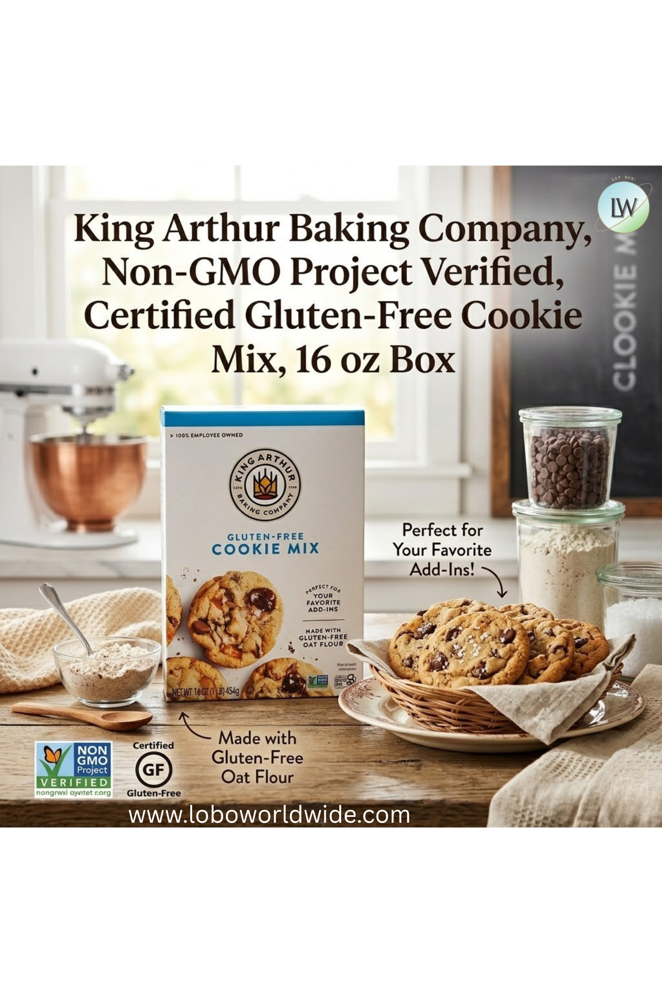 King Arthur, Gluten Free Cookie Mix, 16 oz, 1 Box