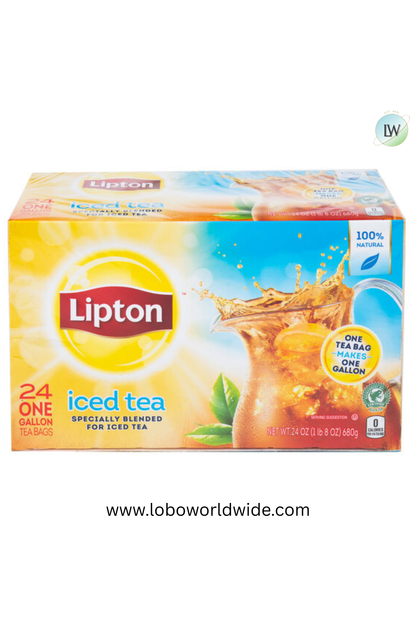 Lipton 24-Count Box 1 Gallon Unsweetened Iced Tea Filter Bags - 4/Case