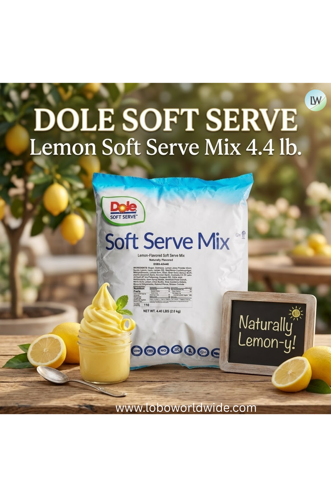 DOLE SOFT SERVE Soft Serve Mix 4.4 lb