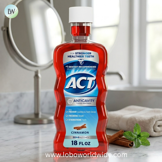 ACT Anticavity Fluoride Mouthwash, Triple Action Cinnamon, 18 fl. oz.