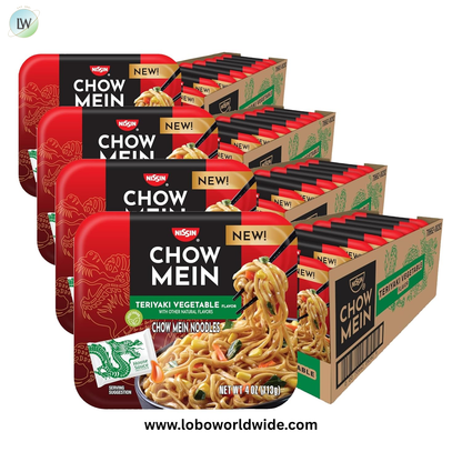 Nissin Chow Mein Noodles, Teriyaki Vegetable, 4 Ounce