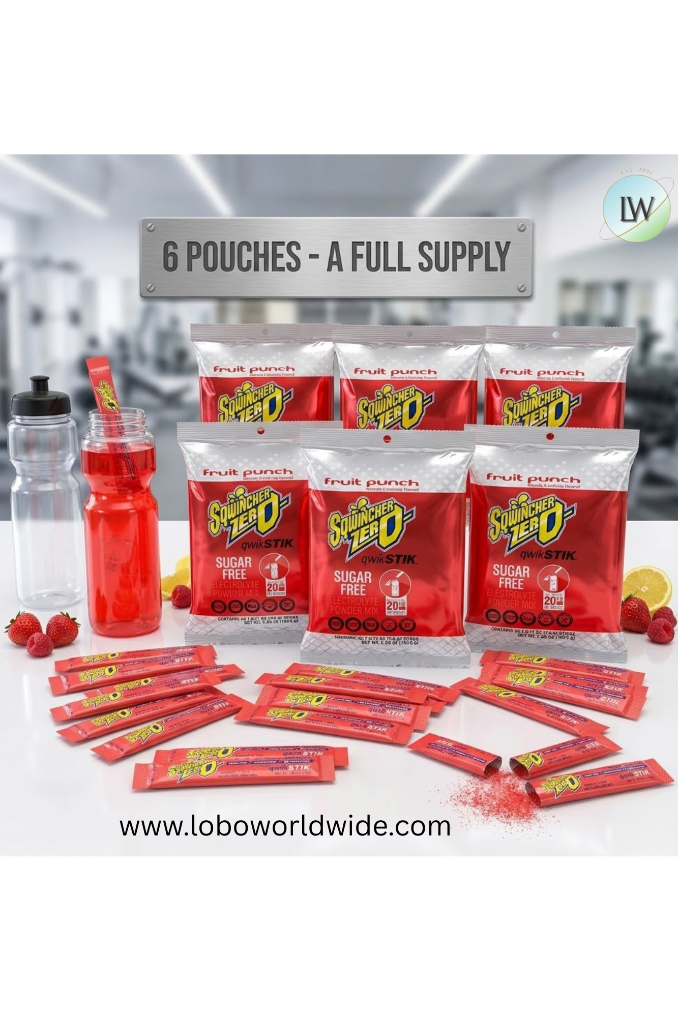 Sqwincher Qwik Stik ZERO Sugar, 0.11 oz, Pack, Yields 20 oz,300pk(Various Flavours)