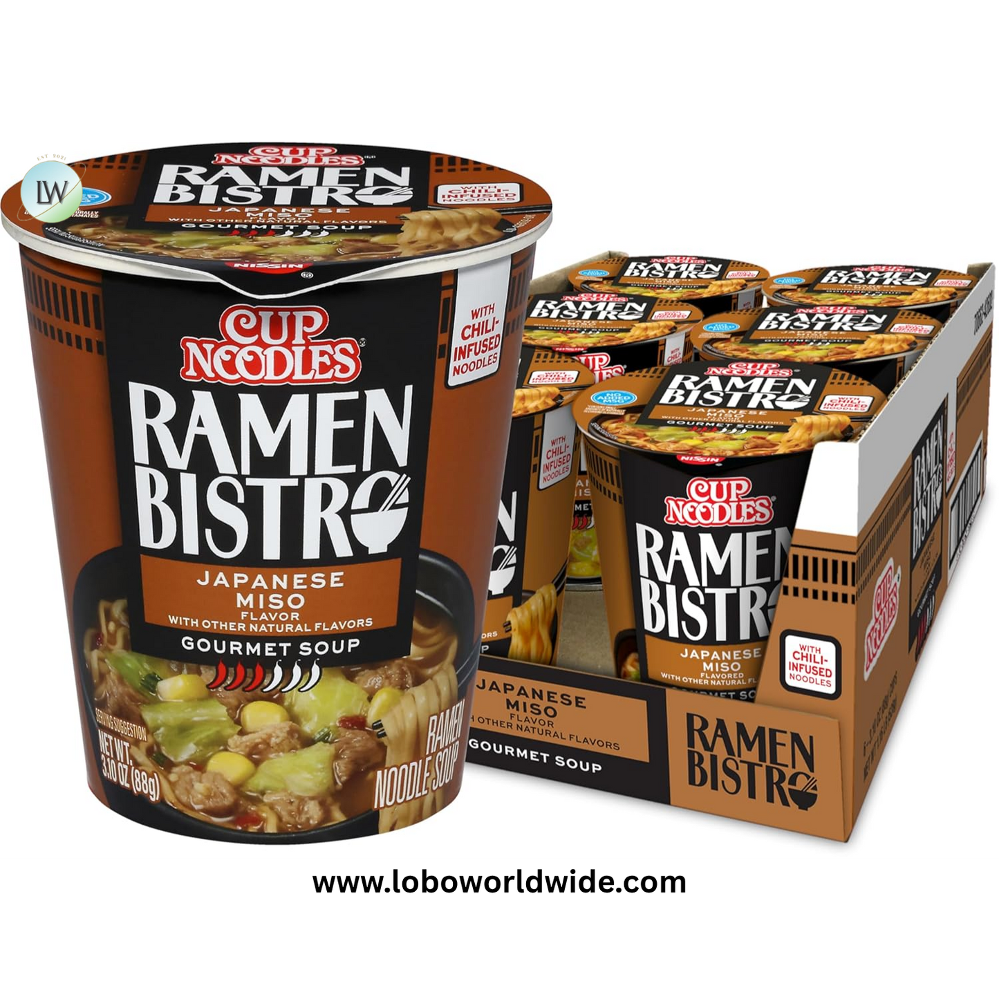 Nissin Cup Noodle Ramen Bistro, 3.1 Ounce (Pack of 6)