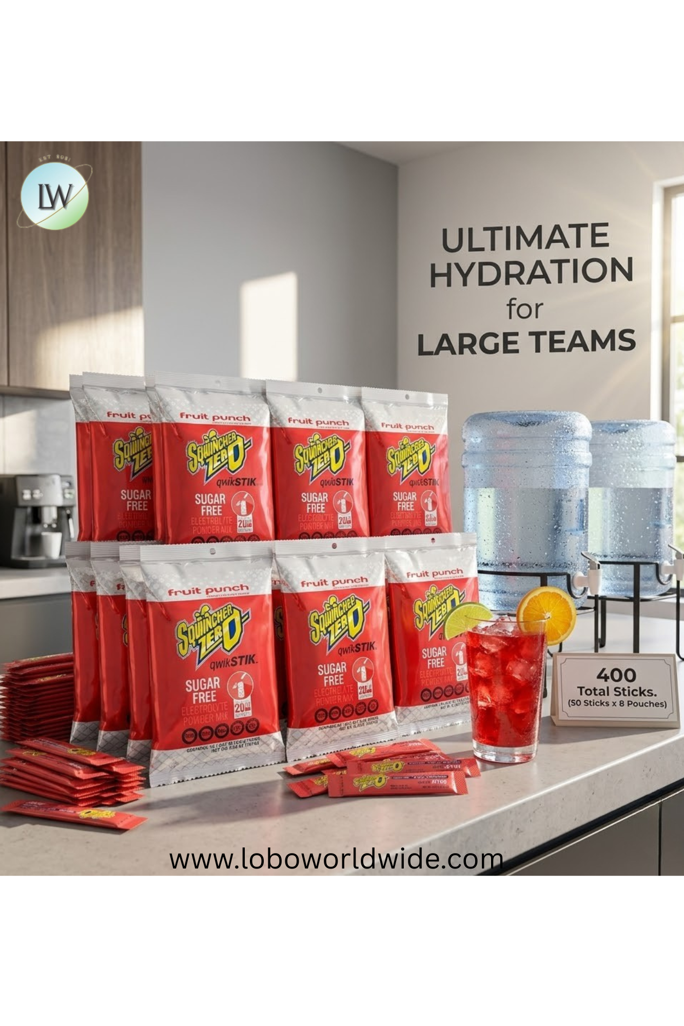 Sqwincher Qwik Stik ZERO Sugar, 0.11 oz, Pack, Yields 20 oz,400pk(Various Flavours)