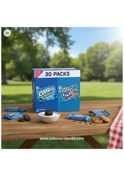 Nabisco Crowd Favorites Cookie Variety Pack, CHIPS AHOY! Mini & OREO Mini, 30 Snack Packs