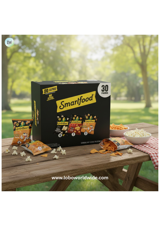 Smartfood Flavored Popcorn 3 Flavor Variety Pack Snack Chips, 0.5 oz Bags, 18 Count Multipack