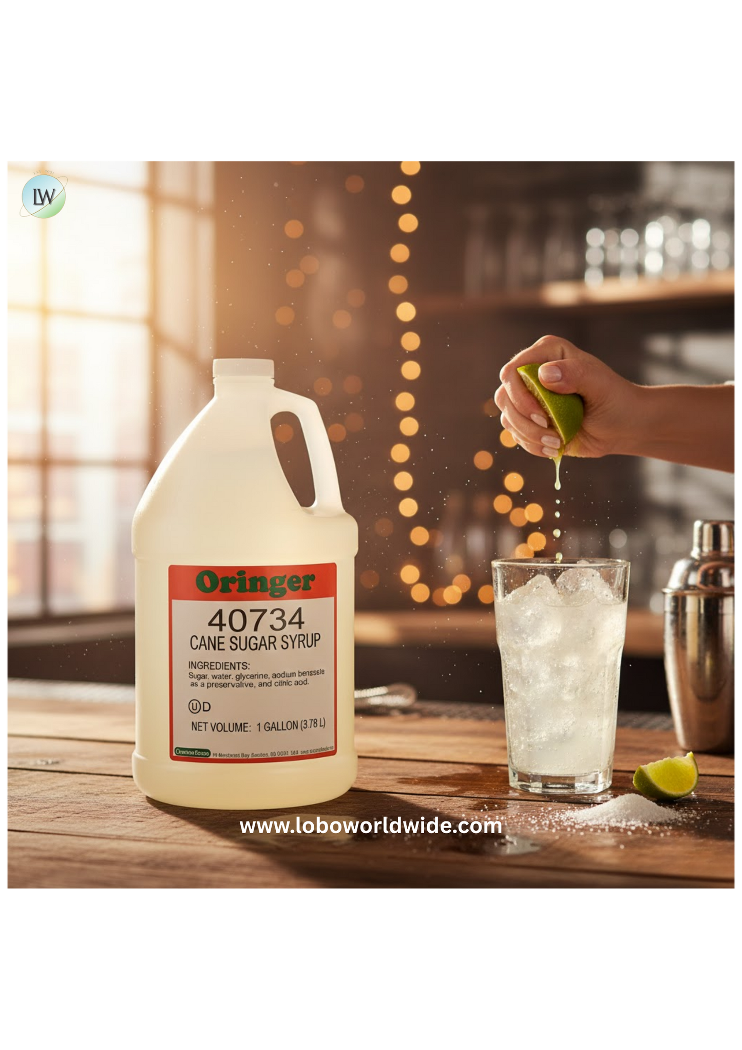 Narvon Simple Syrup 1 Gallon - 4/Case