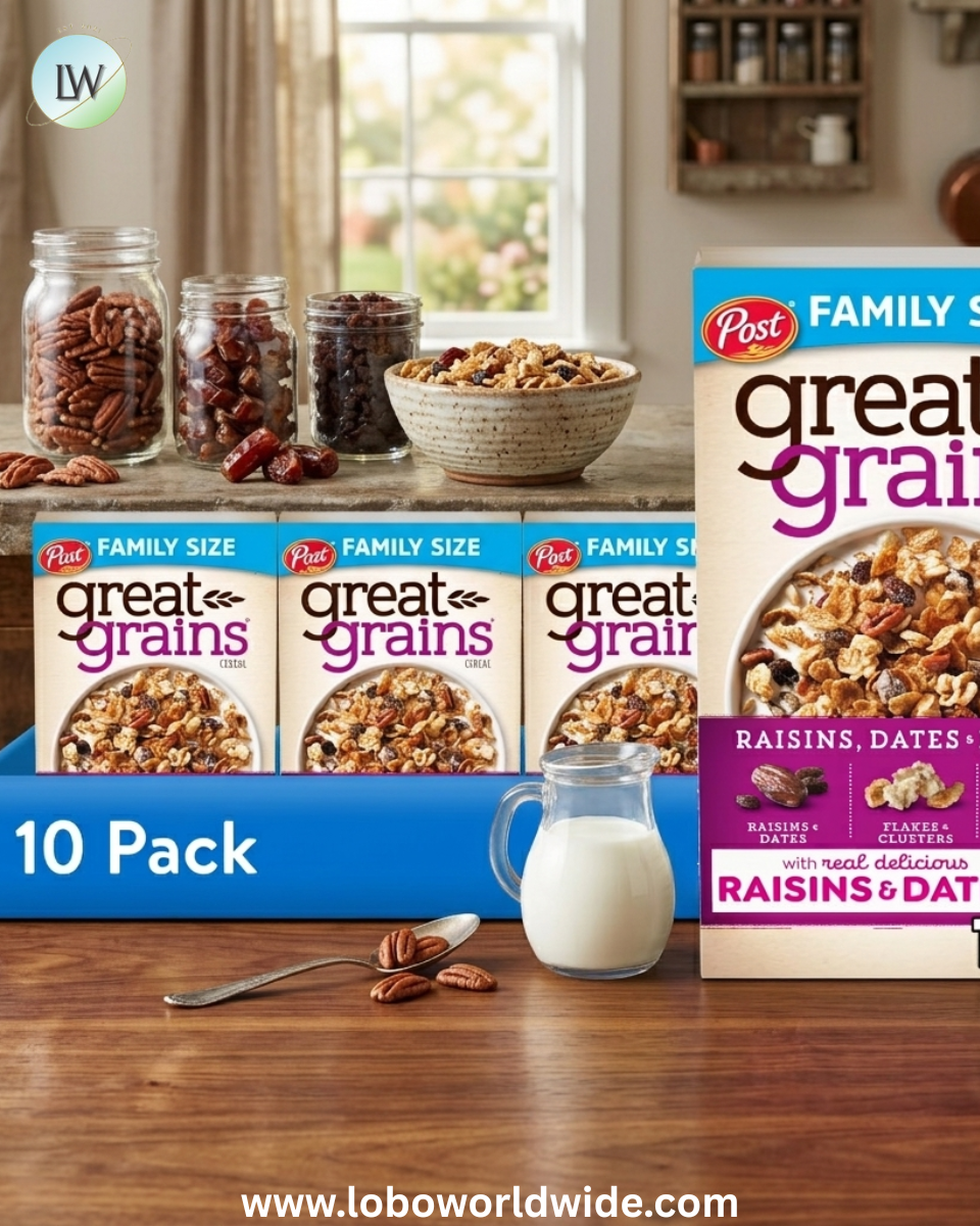 Post Great Grains Raisins, Dates & Pecans Cereal, Heart Healthy, Whole Grain, Crunchy 19oz Box