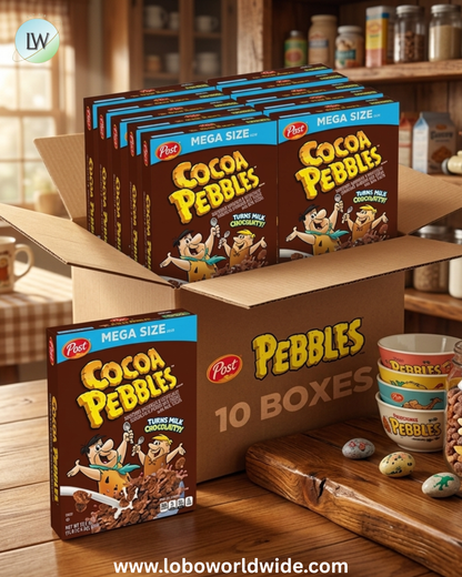 Post Cocoa PEBBLES Breakfast Cereal, Gluten Free & Chocolatey