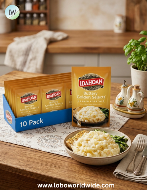 (10 pack) Idahoan Buttery Golden Selects Mashed Potatoes Side Dish, 4.1 oz