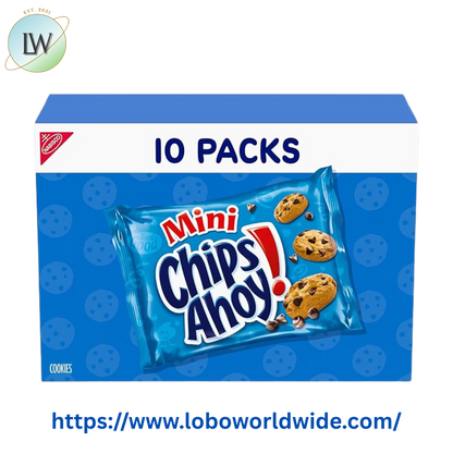 CHIPS AHOY! Mini Original Chocolate Chip Cookies, 10 Snack Packs