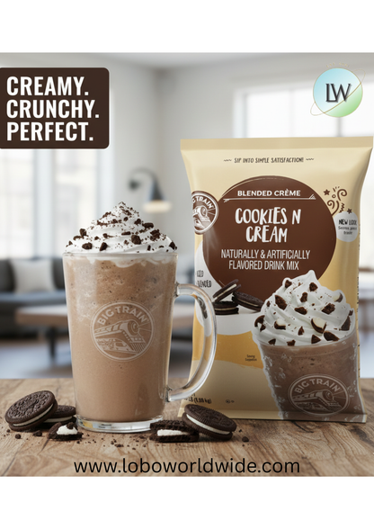 Big Train 3.5 lb.  Blended Ice Coffee Mix-5/case & 4/case (various flavours)