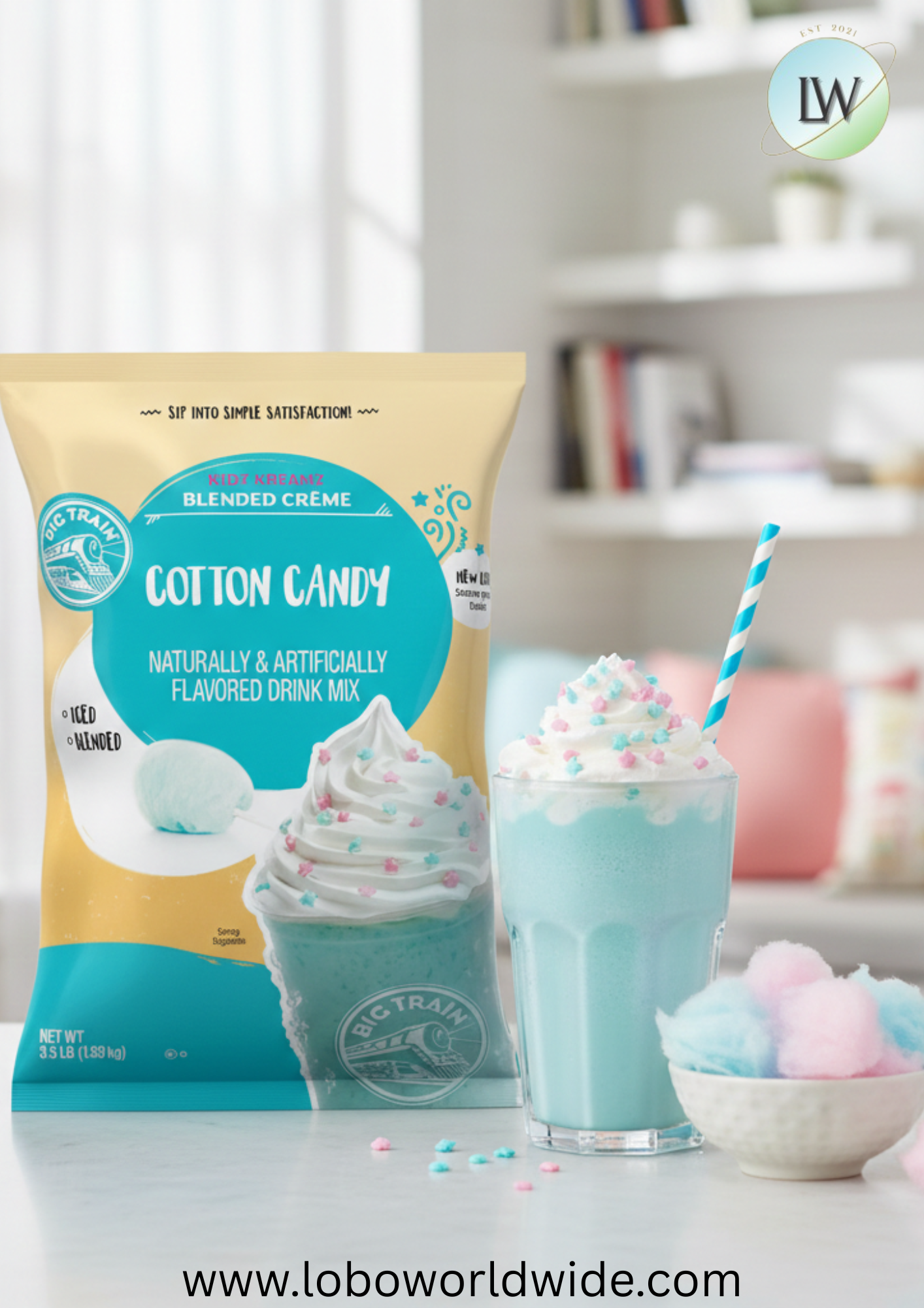 Big Train 3.5 lb.  Blended Ice Coffee Mix-5/case & 4/case (various flavours)