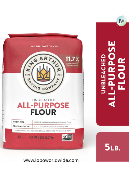 King Arthur Baking Company Unbleached All Purpose Flour, 5 lb.
