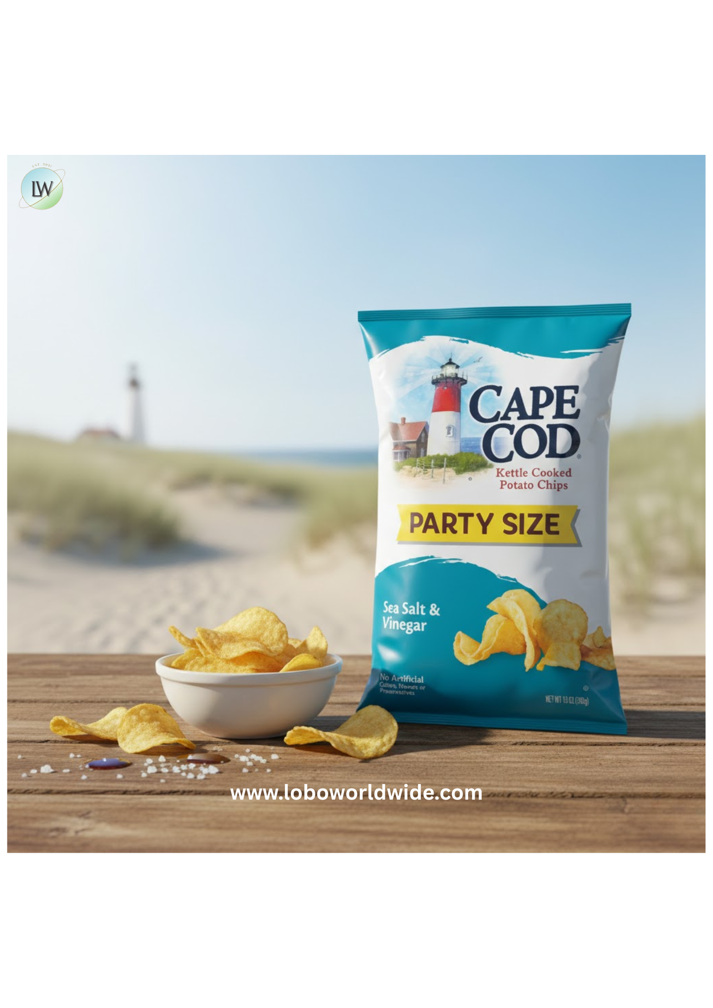 Cape Cod Potato Chips, Sea Salt & Vinegar Kettle Chips, 13 oz