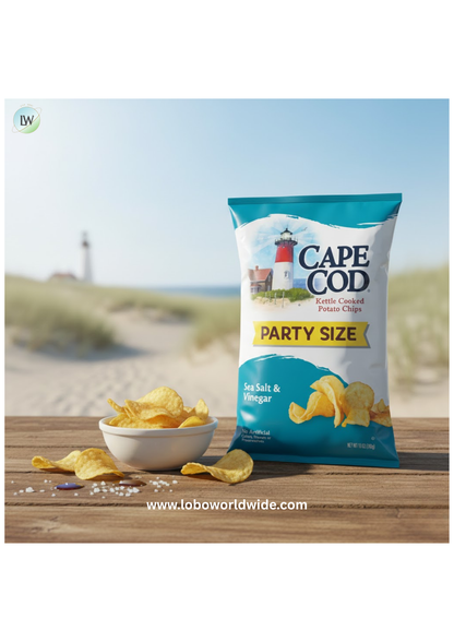 Cape Cod Potato Chips, Sea Salt & Vinegar Kettle Chips, 13 oz