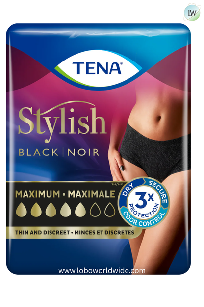 TENA Stylish Maximum Black Underwear