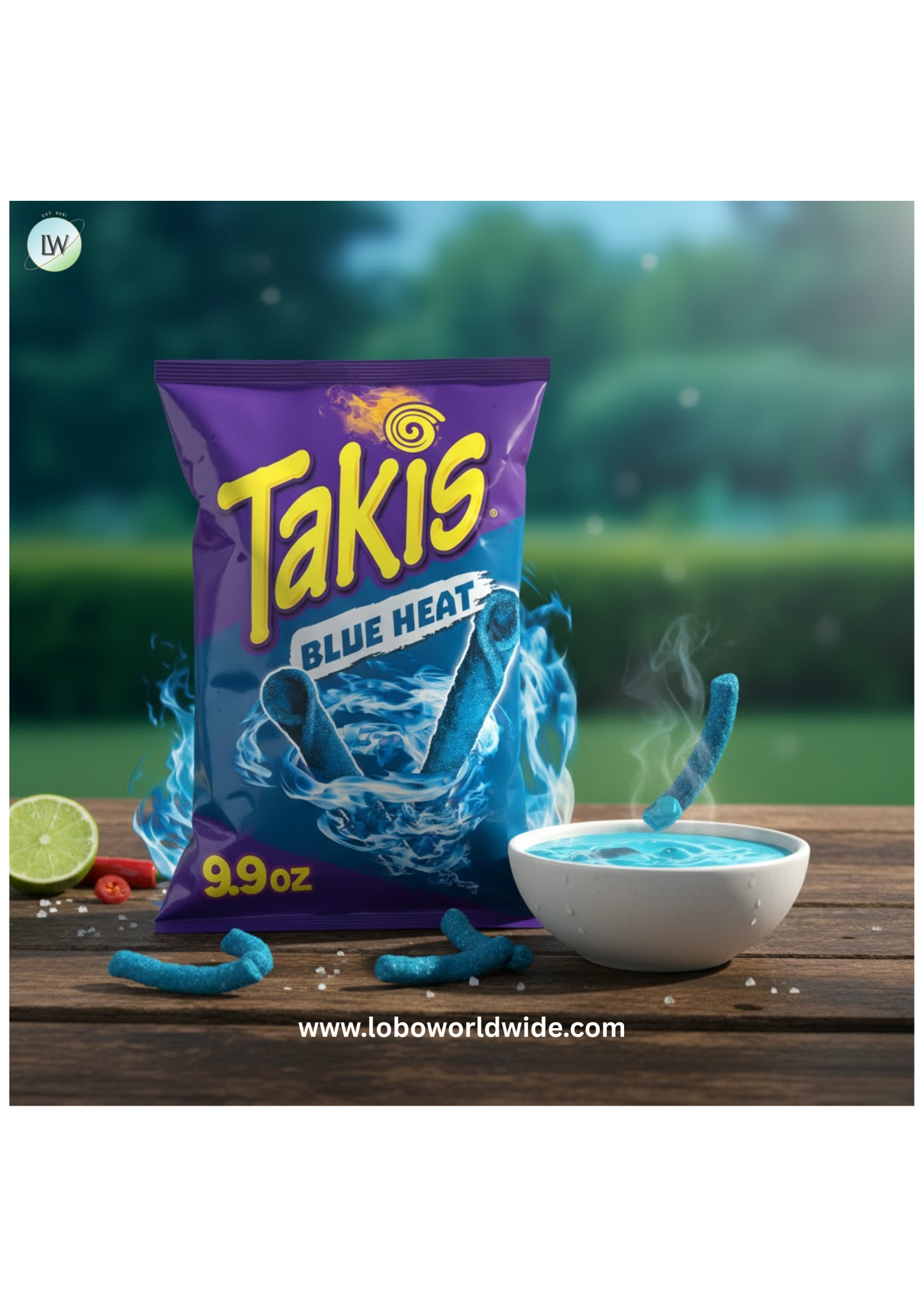 Takis Blue Heat 9.9 oz Sharing Size Bag, Hot Chili Pepper Rolled Tortilla Chips
