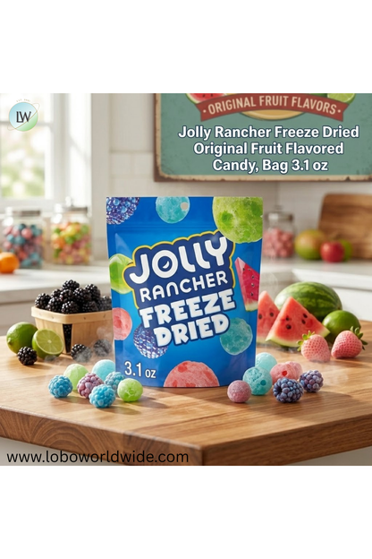 Jolly Rancher Freeze Dried Original Fruit Flavored Candy, Bag 3.1 oz